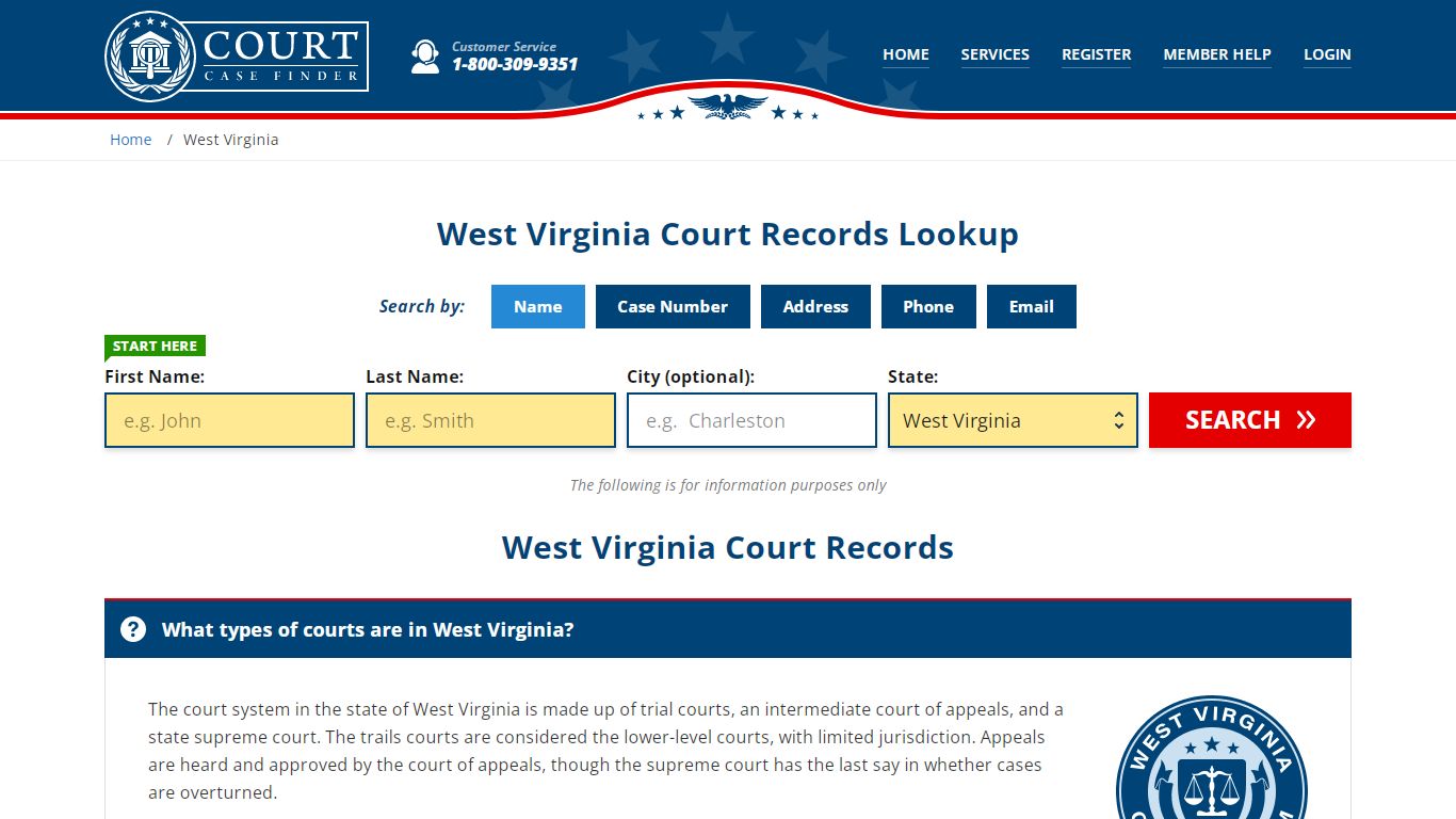 West Virginia Court Records Lookup