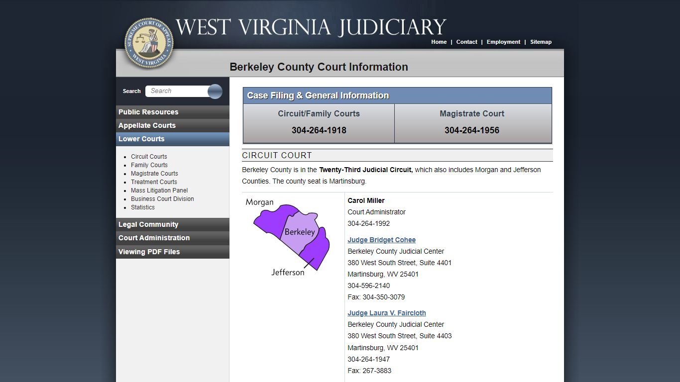 Berkeley County Court Information - West Virginia Judiciary